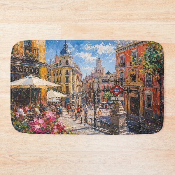 Item preview, Madrid, Spain – a painting of a summer day in this beautiful European city. designed and sold by GalleryKauffeld.