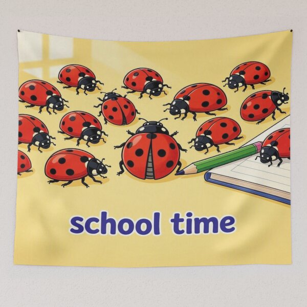 Item preview, Cute Ladybugs Pattern - Lucky Aesthetic Illustration designed and sold by Breezes-of-Ida.