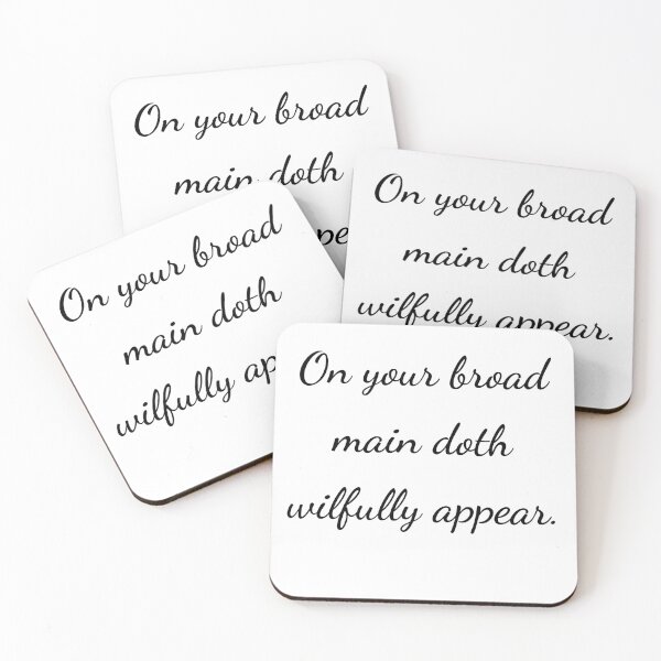 Item preview, “On your broad main doth wilfully appear.” - handwriting black designed and sold by ariksworld.