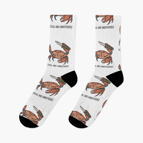 Item preview, Tactical Crab Tactical And Unbothered Funny Combat Knife Crustacean Humor designed and sold by raedattia.