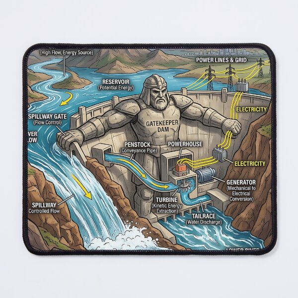 Item preview, Hydroelectric Dam Giant Gatekeeper Clean Energy Infographic designed and sold by Michaelragheb.