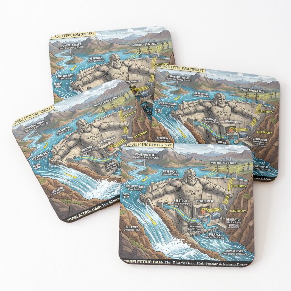 Item preview, Hydroelectric Dam Giant Gatekeeper Clean Energy Infographic designed and sold by Michaelragheb.