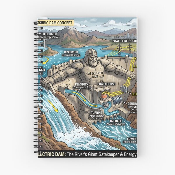 Item preview, Hydroelectric Dam Giant Gatekeeper Clean Energy Infographic designed and sold by Michaelragheb.