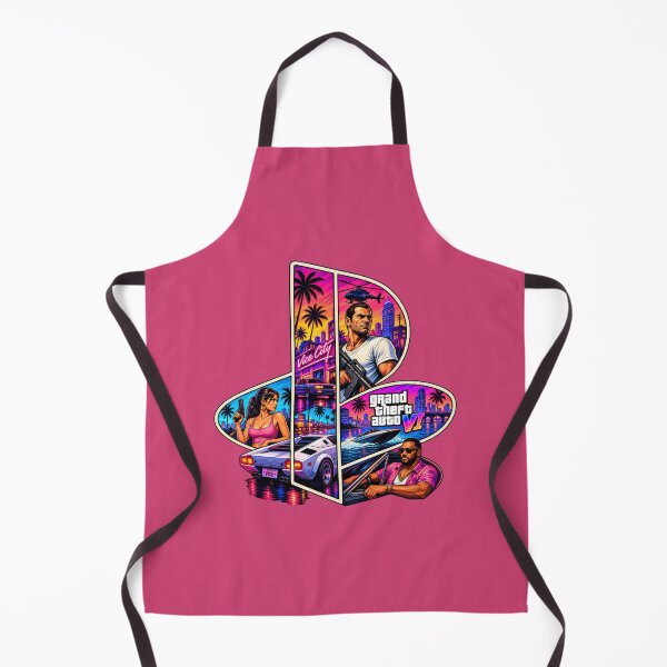 Item preview, GTA 6 Vice City Retro Neon Collage – Gamer Fan Art designed and sold by lexxclothing.