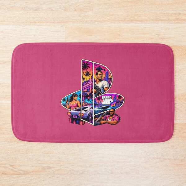 Item preview, GTA 6 Vice City Retro Neon Collage – Gamer Fan Art designed and sold by lexxclothing.