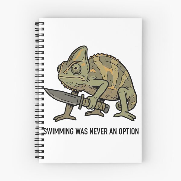 Item preview, Tactical Chameleon Swimming Was Never An Option Funny Lizard Knife Humor designed and sold by raedattia.