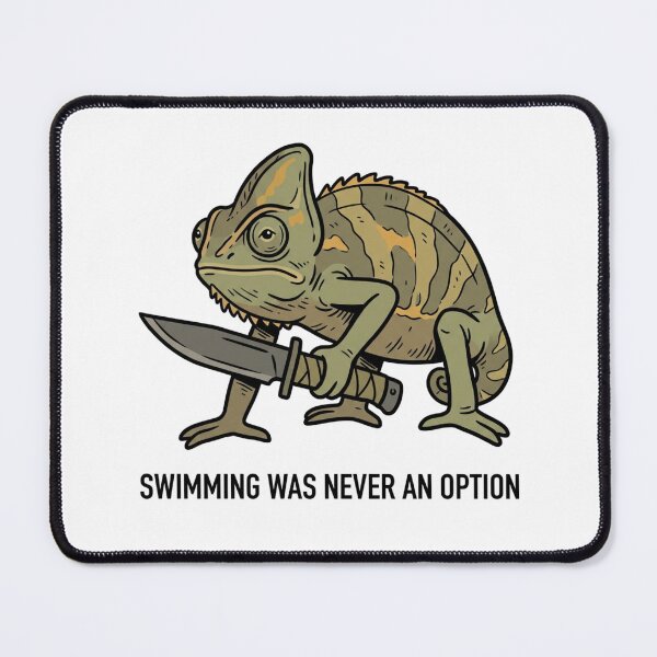 Item preview, Tactical Chameleon Swimming Was Never An Option Funny Lizard Knife Humor designed and sold by raedattia.