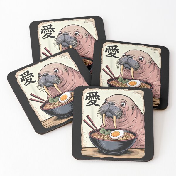 Item preview, Funny Walrus Ramen Graphic Tee Japanese Kawaii Anime Walrus designed and sold by ClairLuther571.