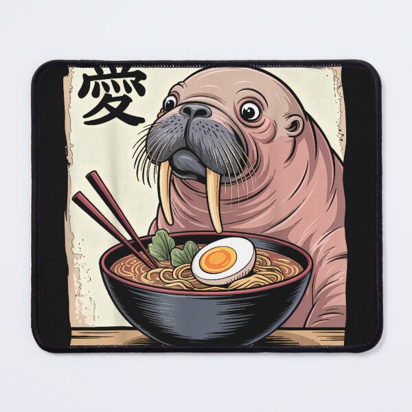 Item preview, Funny Walrus Ramen Graphic Tee Japanese Kawaii Anime Walrus designed and sold by ClairLuther571.
