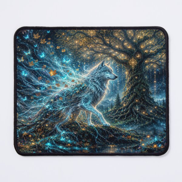 Item preview, mystical wolf and a tree designed and sold by Losthope Creations.