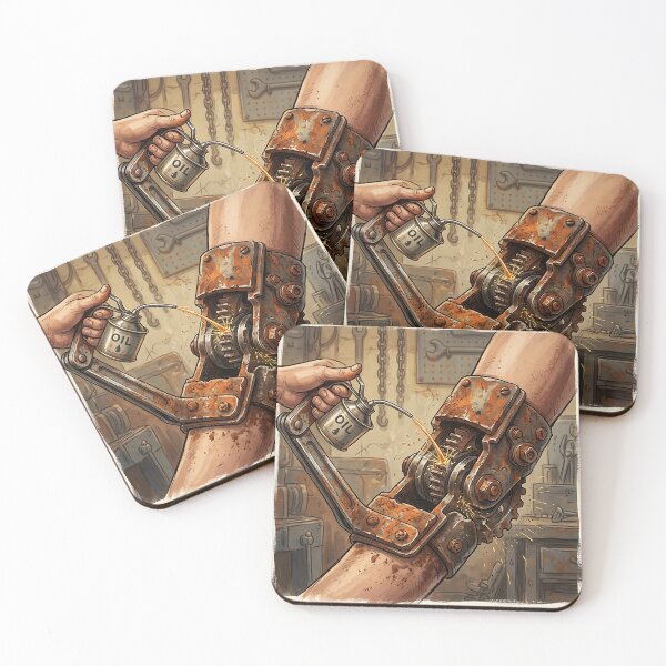 Item preview, Oiling Rusty Mechanical Gear Joint Vintage Workshop designed and sold by Michaelragheb.