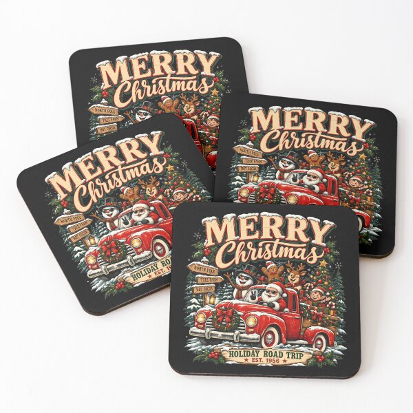 Item preview, Merry Christmas Vintage Holiday Truck Design designed and sold by RyanBisho15871.