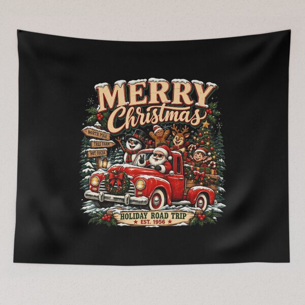 Item preview, Merry Christmas Vintage Holiday Truck Design designed and sold by RyanBisho15871.