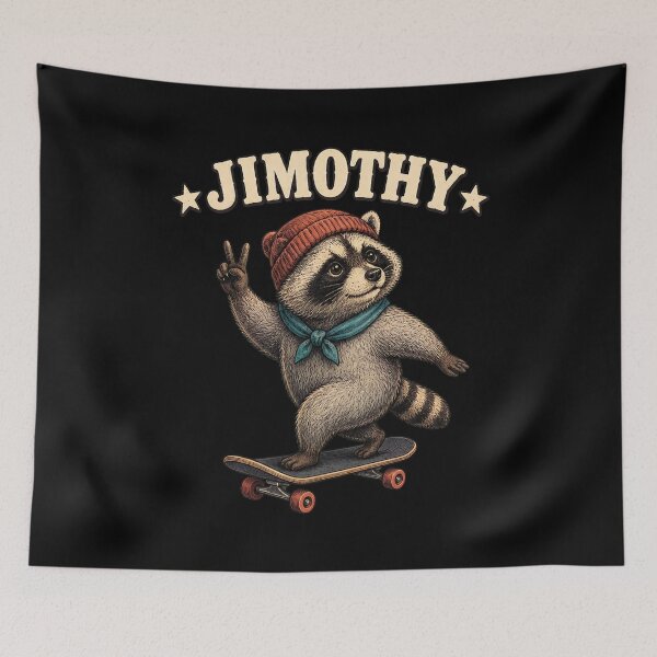 Item preview, Jimothy Raccoon Vintage Illustration Retro Style designed and sold by felixpalette.