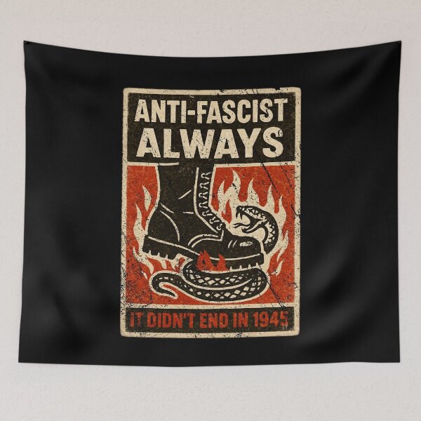 Item preview, Anti Fascist Always It Didnt End In 1945 Vintage Combat Boot Snake designed and sold by TheHellIWontSh.