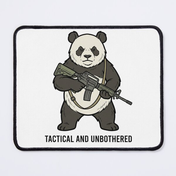 Item preview, Tactical Panda Tactical And Unbothered Funny Giant Bear Military Gun Humor designed and sold by raedattia.