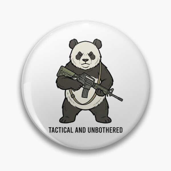 Item preview, Tactical Panda Tactical And Unbothered Funny Giant Bear Military Gun Humor designed and sold by raedattia.