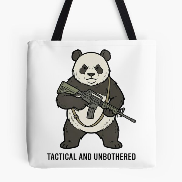 Item preview, Tactical Panda Tactical And Unbothered Funny Giant Bear Military Gun Humor designed and sold by raedattia.