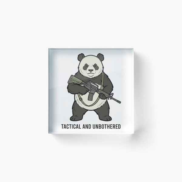 Item preview, Tactical Panda Tactical And Unbothered Funny Giant Bear Military Gun Humor designed and sold by raedattia.