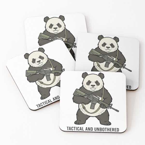 Item preview, Tactical Panda Tactical And Unbothered Funny Giant Bear Military Gun Humor designed and sold by raedattia.
