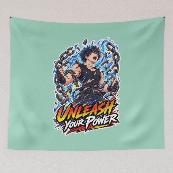 Item preview, Unleash Your Power-Anime Hero Breaking Chains designed and sold by carestazafeli.