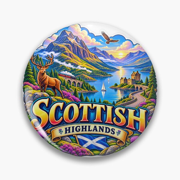 Item preview, Scottish Highlands – Mountains, Lochs & Wild Scotland Travel Art designed and sold by ChicClicker.
