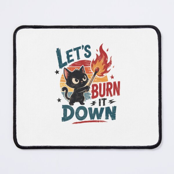 Item preview, Let's Burn It Down Mischievous Black Cat Lover designed and sold by HumansStuck12.
