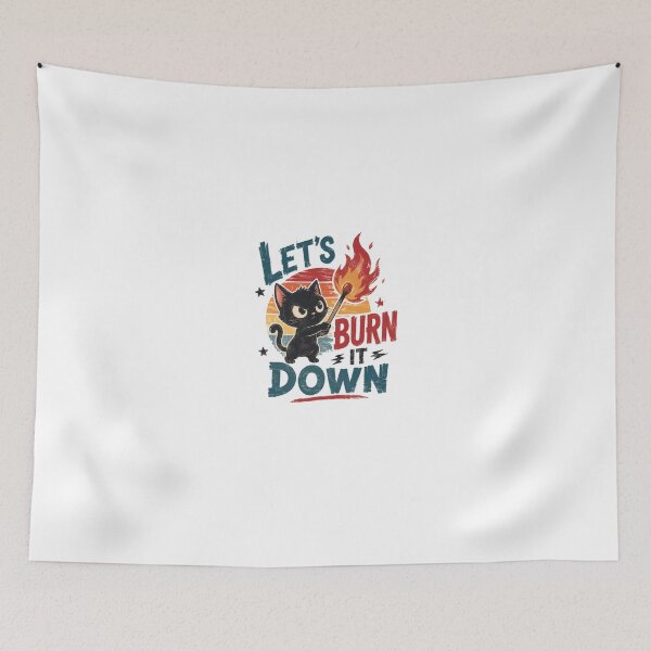 Item preview, Let's Burn It Down Mischievous Black Cat Lover designed and sold by HumansStuck12.