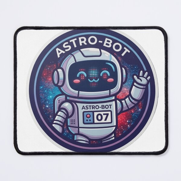 Item preview, Astro-Bot Retro Space Explorer designed and sold by LUM3RA.