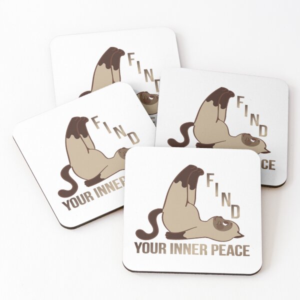 Item preview, Cute Yoga Cat Doing Shoulder Stand Pose Mindfulness Illustration designed and sold by Cuties bb.