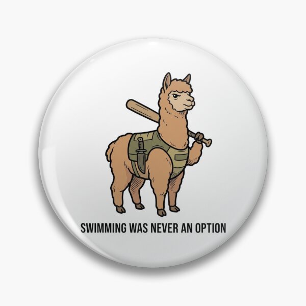 Item preview, Tactical Alpaca Swimming Was Never An Option Funny Llama Baseball Bat Humor designed and sold by raedattia.