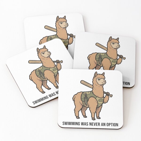Item preview, Tactical Alpaca Swimming Was Never An Option Funny Llama Baseball Bat Humor designed and sold by raedattia.