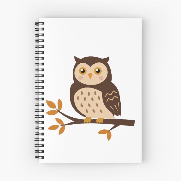 Item preview, Cute Autumn Owl on Branch Nursery Vector Sticker designed and sold by ElenMart.