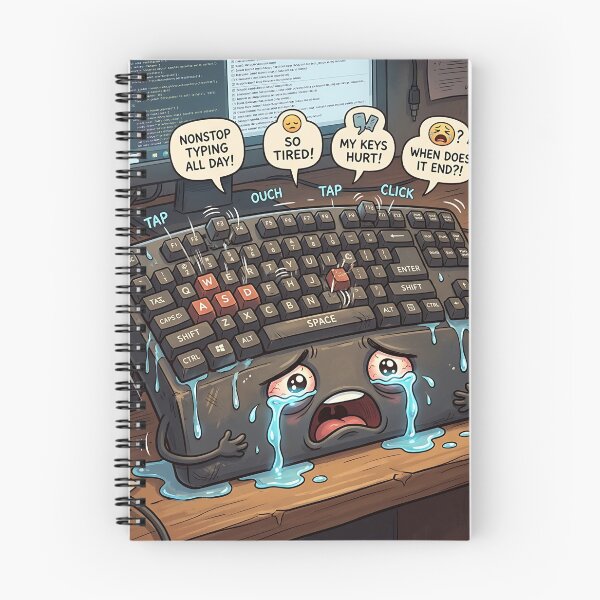 Item preview, Crying Overworked Keyboard Nonstop Typing Office Humor designed and sold by Michaelragheb.