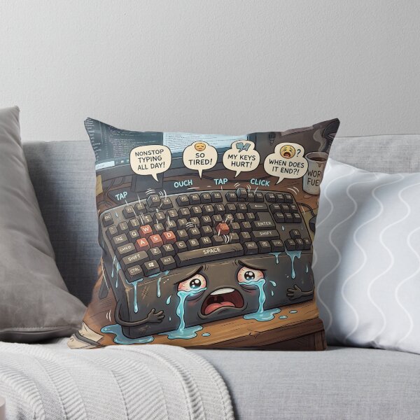 Item preview, Crying Overworked Keyboard Nonstop Typing Office Humor designed and sold by Michaelragheb.