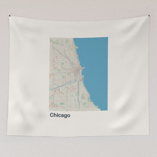 Item preview, Chicago Minimalistic Map Art designed and sold by MapsNerd.