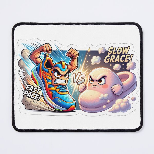 Item preview, Running Sneaker Versus Cozy Slipper Comfort Sticker designed and sold by Imaginarium of Chaos falcon88 .