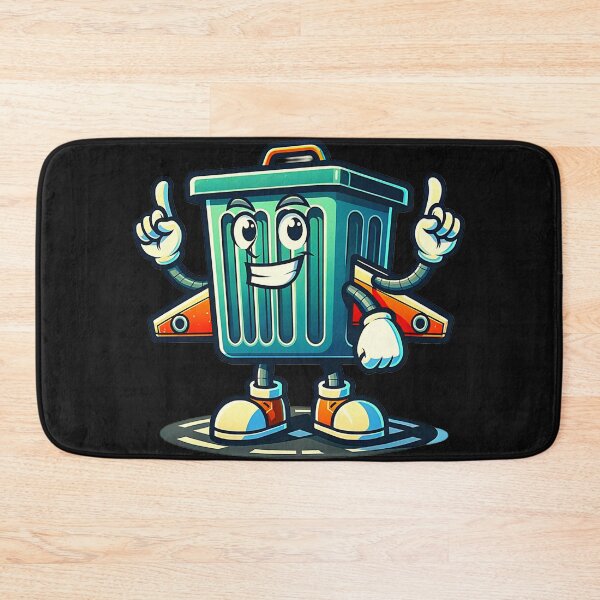 Item preview, Funny Flying Trash Can Mascot Cartoon designed and sold by Creatby7030.
