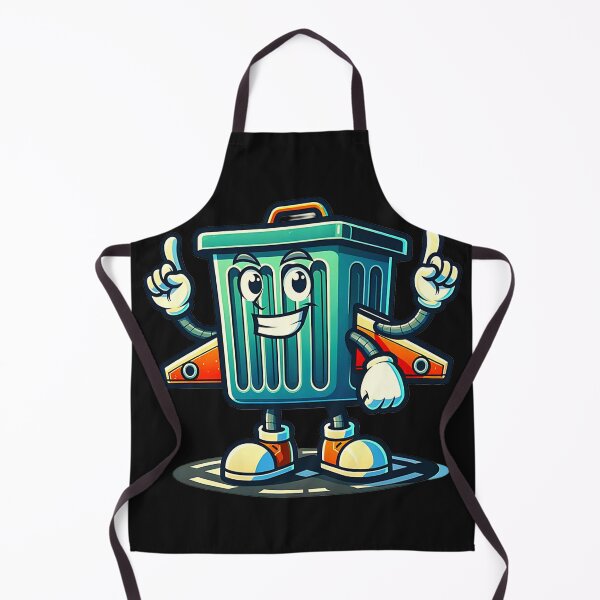 Item preview, Funny Flying Trash Can Mascot Cartoon designed and sold by Creatby7030.