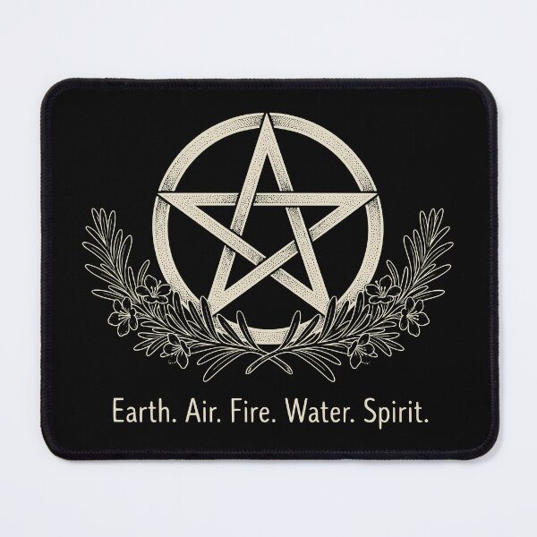 Item preview, Pentacle Elements Earth Air Fire Water Spirit T-Shirt designed and sold by Sekla-Studio.