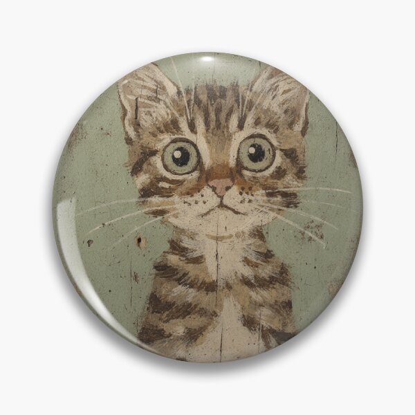 Item preview, Startled Tabby Kitten Ambushed by a Cucumber Folk Art designed and sold by PictorialWhimsy.