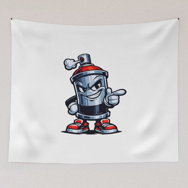 Item preview, Urban Spray Paint Can Mascot Cartoon designed and sold by Creatby7030.