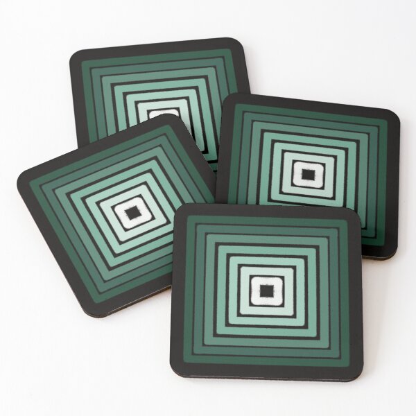 Item preview, Century Modern Sage Green Geometric Squares⁠ designed and sold by LittleHappiness by Kamollak .