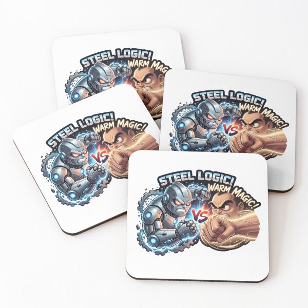Item preview, Robot Arm Versus Human Hand Power Sticker designed and sold by Imaginarium of Chaos falcon88 .