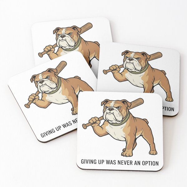 Item preview, Tactical Bulldog Giving Up Was Never An Option Funny English Bulldog Baseball Bat Humor designed and sold by raedattia.
