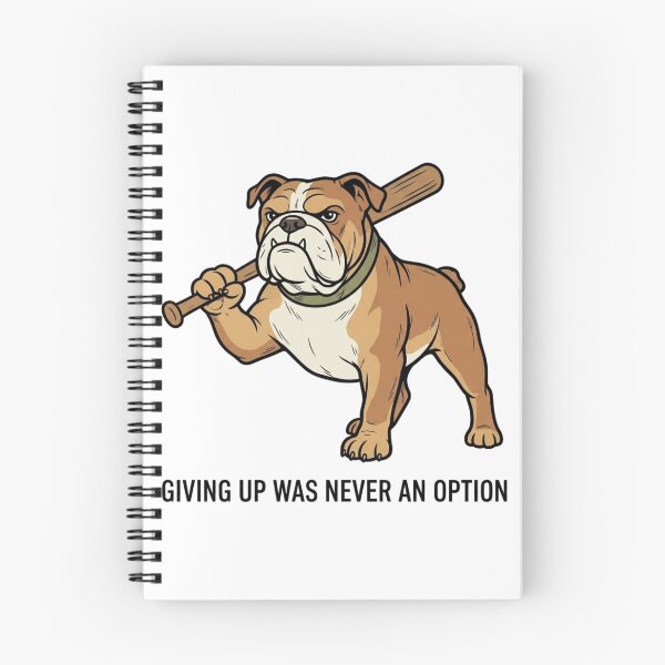 Item preview, Tactical Bulldog Giving Up Was Never An Option Funny English Bulldog Baseball Bat Humor designed and sold by raedattia.