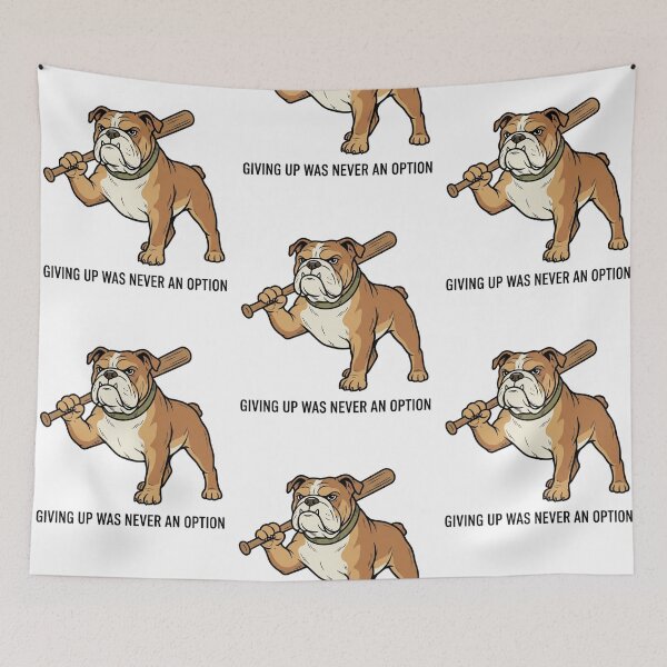 Item preview, Tactical Bulldog Giving Up Was Never An Option Funny English Bulldog Baseball Bat Humor designed and sold by raedattia.