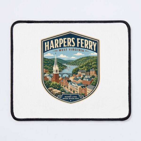 Item preview, Harpers Ferry West Virginia History Lives Where Rivers Meet Historic Town Travel Souvenir designed and sold by Star3NowForMe.