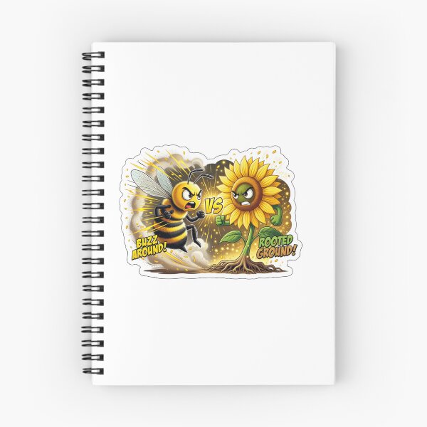 Item preview, Buzzing Bee Versus Sunflower Bloom Nature Sticker designed and sold by Imaginarium of Chaos falcon88 .