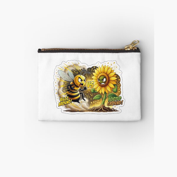 Item preview, Buzzing Bee Versus Sunflower Bloom Nature Sticker designed and sold by Imaginarium of Chaos falcon88 .